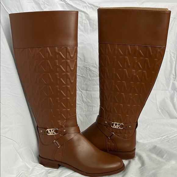 NEW Michael Kors Kincaid Embossed Tall Boot | Size 8.5 - Picture 1 of 11